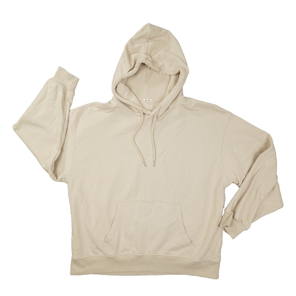 Garage Ultra‎ Fleece Hoodie Men's Large Beige Blank Streetwear Gym Training